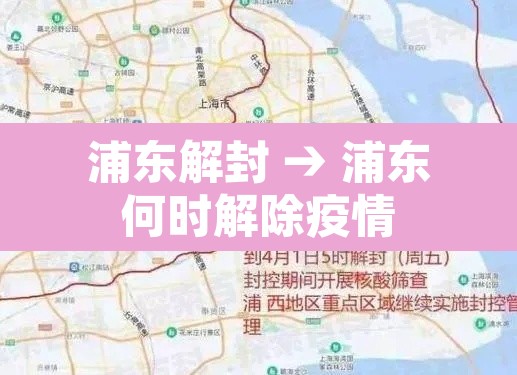 浦东解封 → 浦东何时解除疫情 浦东解封 → 浦东何时解除疫情