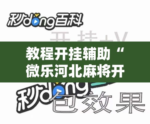 教程开挂辅助“微乐河北麻将开挂免费下载”(透视挂)辅助透视教程