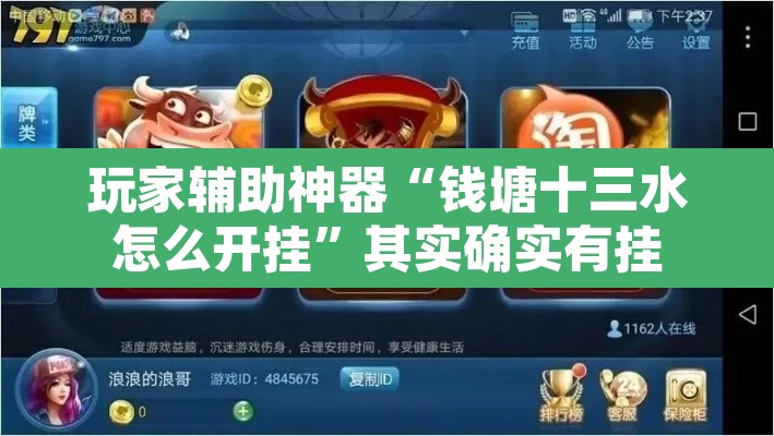 玩家辅助神器“钱塘十三水怎么开挂”其实确实有挂