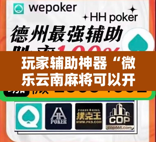 玩家辅助神器“微乐云南麻将可以开挂吗	”其实确实有挂