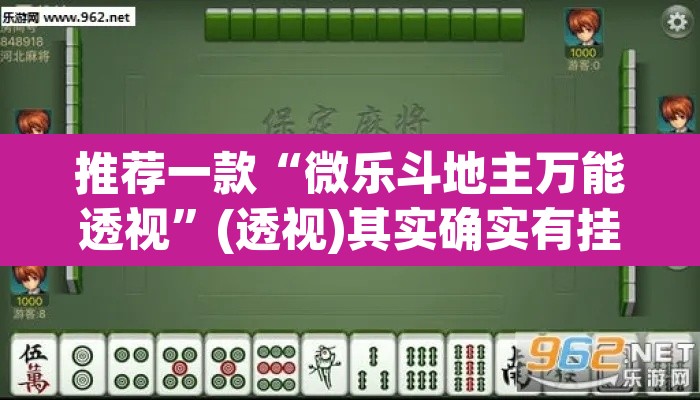 推荐一款“微乐斗地主万能透视”(透视)其实确实有挂