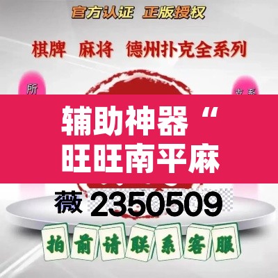 辅助神器“旺旺南平麻将怎么开挂	”其实确实有挂