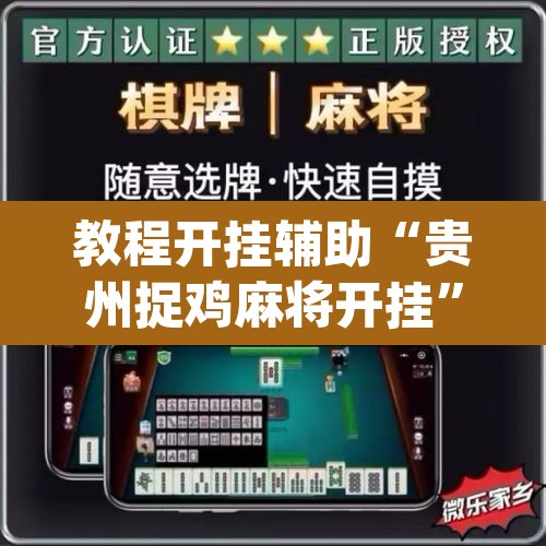 教程开挂辅助“贵州捉鸡麻将开挂”(透视)其实确实有挂