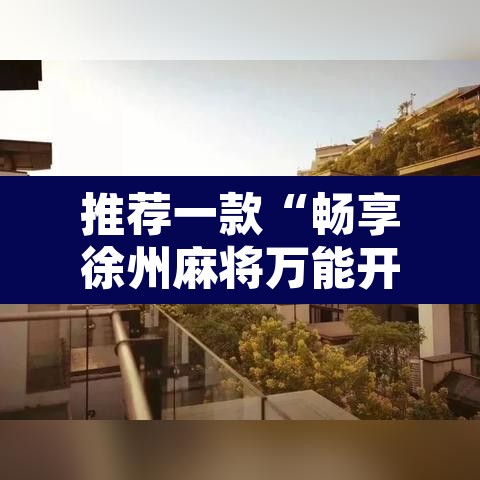 推荐一款“畅享徐州麻将万能开挂器	”附辅助神器开挂脚本详细步骤