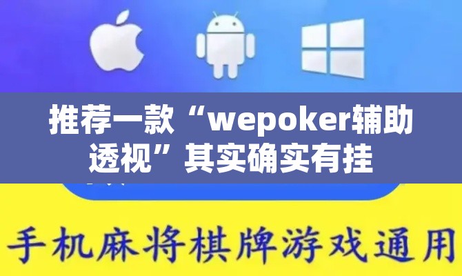 推荐一款“wepoker辅助透视”其实确实有挂