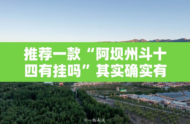 推荐一款“阿坝州斗十四有挂吗	”其实确实有挂