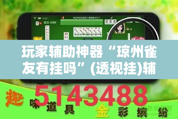 玩家辅助神器“琼州雀友有挂吗”(透视挂)辅助透视教程