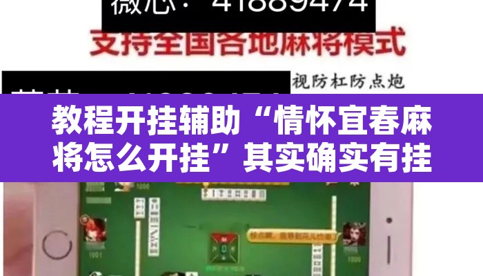 教程开挂辅助“情怀宜春麻将怎么开挂”其实确实有挂