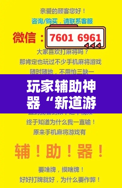 玩家辅助神器“新道游互娱开挂辅助软件”开挂辅助脚本+详细开挂安装教程