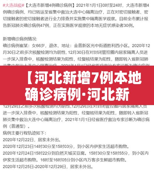 【河北新增7例本地确诊病例·河北新增确诊病例67例】 【河北新增7例本地确诊病例·河北新增确诊病例67例】