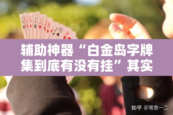 辅助神器“白金岛字牌集到底有没有挂”其实确实有挂