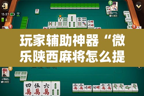 玩家辅助神器“微乐陕西麻将怎么提高胜率	”(透视)其实确实有挂