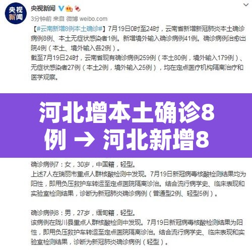 河北增本土确诊8例 → 河北新增82例本土确诊都是哪里的 河北增本土确诊8例 → 河北新增82例本土确诊都是哪里的