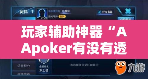 玩家辅助神器“AApoker有没有透视公共牌”(透视挂)辅助透视教程