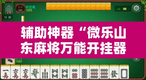 辅助神器“微乐山东麻将万能开挂器”其实确实有挂