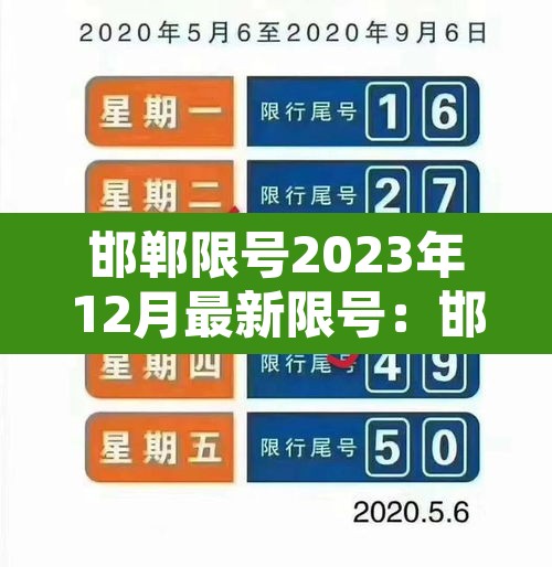邯郸限号2023年12月最新限号:邯郸市限号2021年1月 邯郸限号2023年12月最新限号:邯郸市限号2021年1月