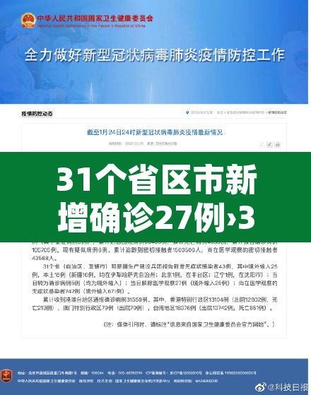 31个省区市新增确诊27例›31省区市新增确诊病例32例