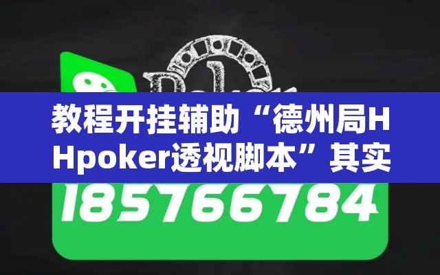 教程开挂辅助“德州局HHpoker透视脚本”其实确实有挂