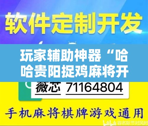 玩家辅助神器“哈哈贵阳捉鸡麻将开挂”附辅助神器开挂脚本详细步骤