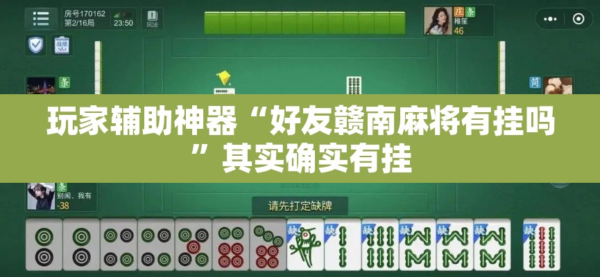 玩家辅助神器“好友赣南麻将有挂吗”其实确实有挂