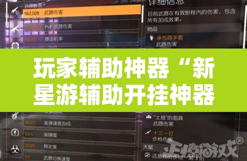 玩家辅助神器“新星游辅助开挂神器”其实确实有挂