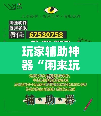 玩家辅助神器“闲来玩游戏确实能开挂	”开挂辅助脚本+详细开挂安装教程