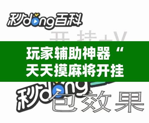 玩家辅助神器“天天摸麻将开挂器	”(透视)其实确实有挂