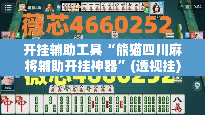 开挂辅助工具“熊猫四川麻将辅助开挂神器	”(透视挂)辅助透视教程