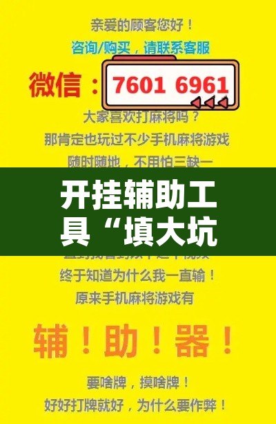 开挂辅助工具“填大坑万能开挂器”其实确实有挂