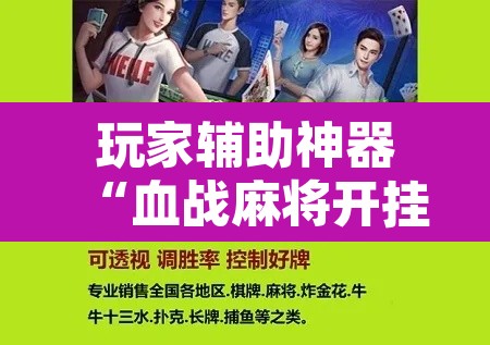 玩家辅助神器“血战麻将开挂神器下载	”附辅助神器开挂脚本详细步骤