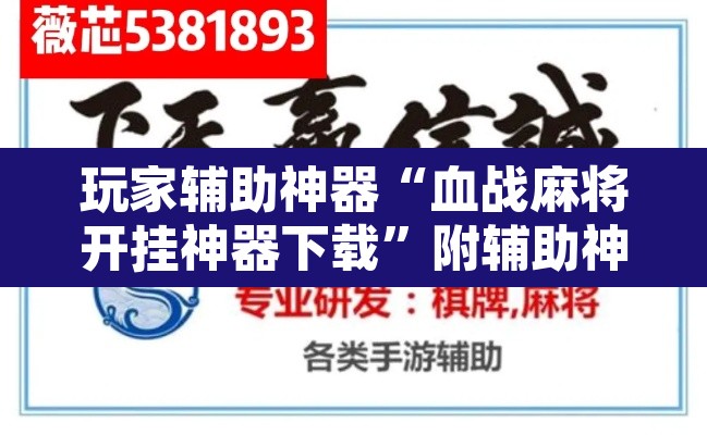 玩家辅助神器“血战麻将开挂神器下载”附辅助神器开挂脚本详细步骤