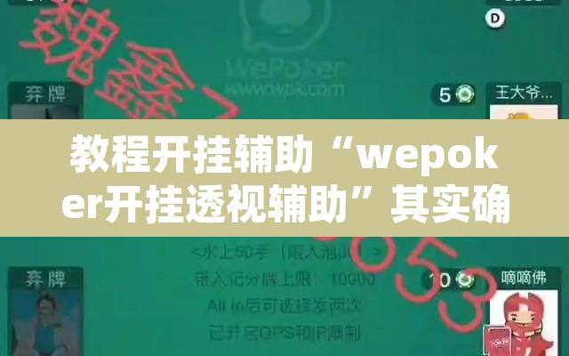 教程开挂辅助“wepoker开挂透视辅助”其实确实有挂