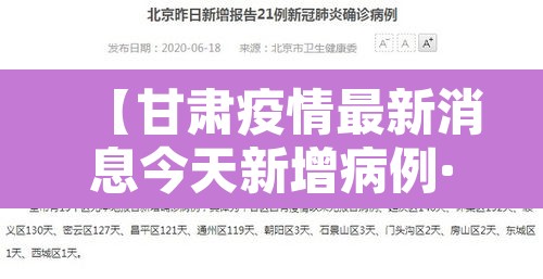 【甘肃疫情最新消息今天新增病例·甘肃疫情最新新闻】 【甘肃疫情最新消息今天新增病例·甘肃疫情最新新闻】