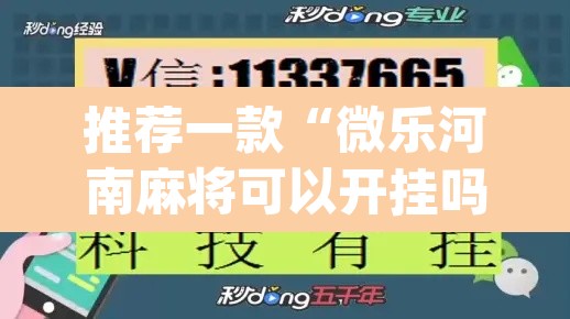 推荐一款“微乐河南麻将可以开挂吗	”(透视挂)辅助透视教程