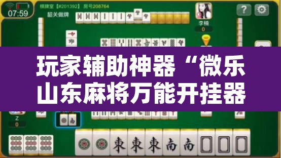 玩家辅助神器“微乐山东麻将万能开挂器通用版	”其实确实有挂