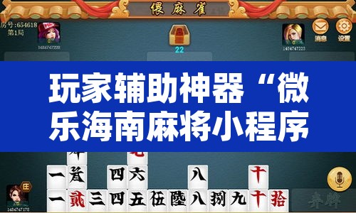 玩家辅助神器“微乐海南麻将小程序必赢神器	”其实确实有挂