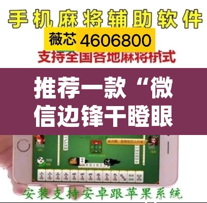 推荐一款“微信边锋干瞪眼作弊方式”(透视挂)辅助透视教程