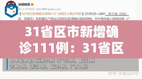 31省区市新增确诊111例：31省区市新增确诊病例21例_