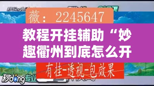 教程开挂辅助“妙趣衢州到底怎么开挂”(透视挂)辅助透视教程