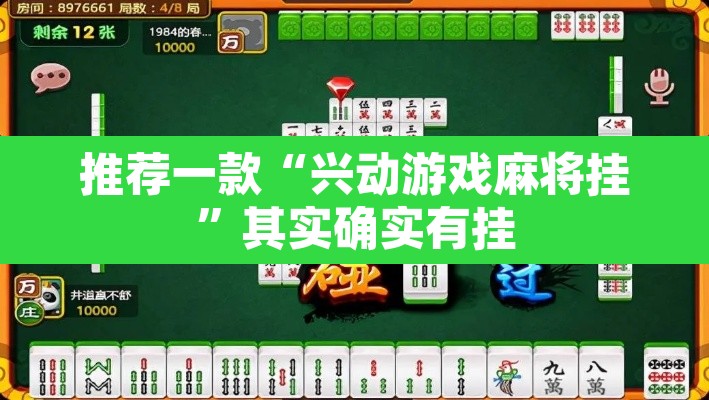 推荐一款“兴动游戏麻将挂	”其实确实有挂