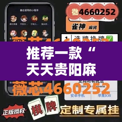 推荐一款“天天贵阳麻将开挂辅助神器”其实确实有挂