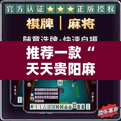 推荐一款“天天贵阳麻将开挂辅助神器”其实确实有挂