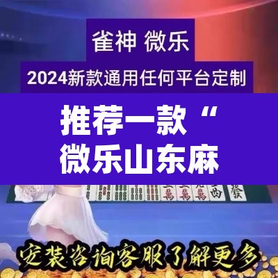 推荐一款“微乐山东麻将万能开挂器通用版”(透视挂)辅助透视教程