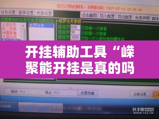开挂辅助工具“嵘聚能开挂是真的吗”开挂辅助脚本+详细开挂安装教程