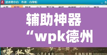 辅助神器“wpk德州作弊辅助挂”开挂辅助脚本+详细开挂安装教程