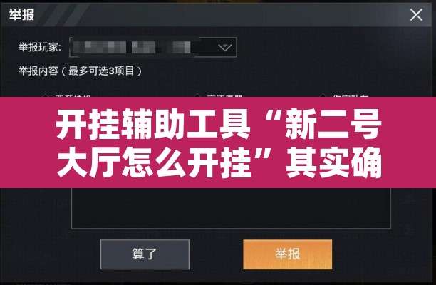 开挂辅助工具“新二号大厅怎么开挂”其实确实有挂