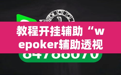 教程开挂辅助“wepoker辅助透视作弊软件”附辅助神器开挂脚本详细步骤