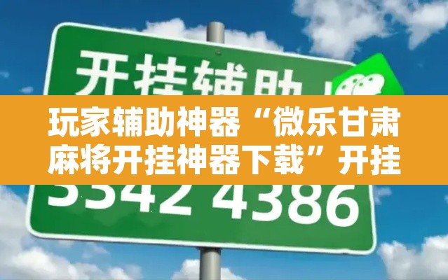 玩家辅助神器“微乐甘肃麻将开挂神器下载”开挂辅助脚本+详细开挂安装教程