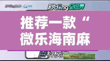 推荐一款“微乐海南麻将小程序怎么开挂	”附辅助神器开挂脚本详细步骤