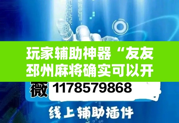 玩家辅助神器“友友邳州麻将确实可以开挂”(透视)其实确实有挂